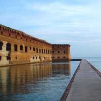 Walkway into Fort Jefferson in Dry Tortugas