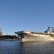 USS Bataan leaving port in Jacksonville, Florida