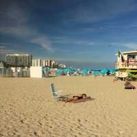 South Beach looking one way in Miami, Florida