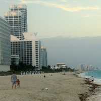 Urban Shoreline in North Beach at Miami, Florida