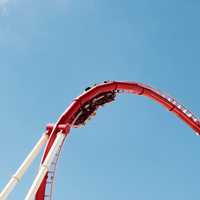 Roller Coaster upside down in Orlando, Florida