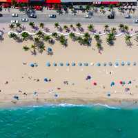 Aerial view of the beach at Fort Lauderdale, Florida