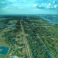 Aerial View of US highway 1 near homestead