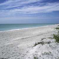 Beach near the western end of Sanibel in Florida