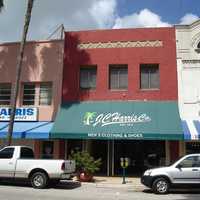 Downtown shops on Clematis Street in West Palm Beach, Florida