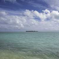 Island in the blue-green waters of Florida Bay