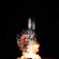 Rocket taking off from Cape Canaveral, Florida