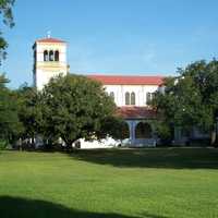 Saint Leo Abbey and lawn in Florida