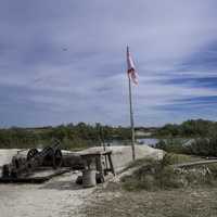 Flag and Canon at St. Augustine