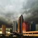 Skyline of Tampa, Florida with Clouds