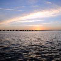 Sunrise over the ocean in Tampa, Florida