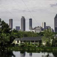 Atlanta Skyline with skyscrapers in Georgia