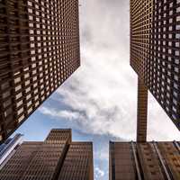 Looking up at the towers in Atlanta, Georgia