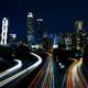 Skyline with lights and roads in Atlanta, Georgia