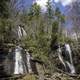 Full landscape of Anna Ruby Falls in Chattahooche-Oconee National Forest, Georgia