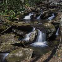 Full Set of Cascading Rapids at Anna Ruby Falls, Georgia