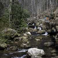 River landscape at Anna Ruby Falls, Georgia