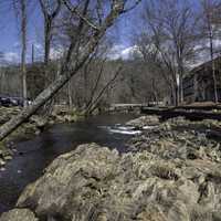 Chattahoochee River flowing through Alpine Helen, Georgia