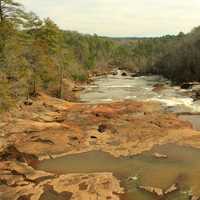 Looking down at High Falls State Park, Georiga