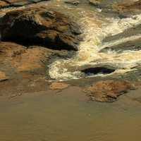 Swirling water at High Falls State Park, Georgia