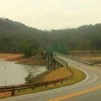Bridge and landscape at Redtop Mountain State Park, Georgia