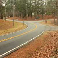 Park Road and landscape at Redtop Mountain State Park, Georgia