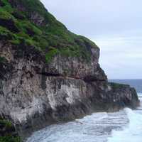 Cliffs and coastal Landscape in Marina Bay, Guam