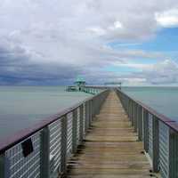 Tourist pier and tower on Guam walkway