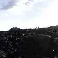 Panoramic View of Lava field in Hawaii Volcanoes National Park
