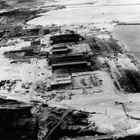 Aerial photograph of Naval Air Station Kaneohe Bay after Pearl Harbor, Hawaii