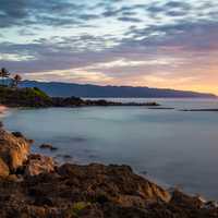 Beautiful sunset and landscape in Haleiwa, Hawaii