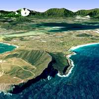 Geographic oblique around Kaneohe, Hawaii