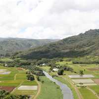 Hanalei Valley viewed from the lookout near Princeville, Hawaii