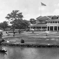 Panoramic image of Haleiwa Hotel in 1902 in Hawaii