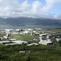 Panoramic view of Marine Corps Base Hawaii and Kaneohe Bay