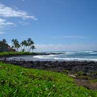 Poipu Beach landscape in Poipu, Hawaii