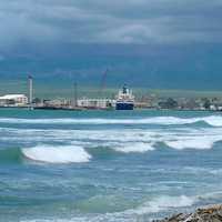 Port at Kahului landscape in Hawaii