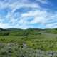 Beautiful landscape with clouds in the blue sky