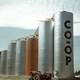 Grain elevators in Caldwell, Idaho towers