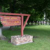 The grounds and some of the dormitories at the ISDB in Gooding, Idaho