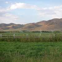 Picabo, Idaho landscape with mountains