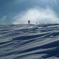 Snowy hill with snow