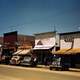 Town of Cascade with buildings on the street in Cascade, Idaho