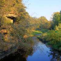 River and bluffs at Apple River Canyon State Park, Illinois