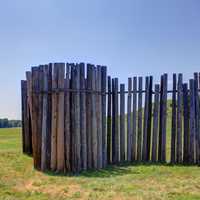 Wooden Fence at Cahokia Mounds , Illinois