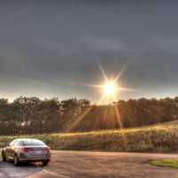 Parking lot sunset at Chain O Lakes State Park, Illinois