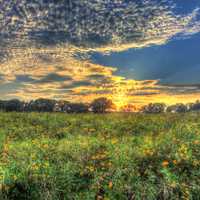 Sunset on the Prairie at Chain O Lakes State Park, Illinois