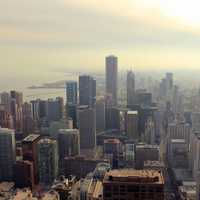 Sky view from Signature Room in Chicago, Illinois