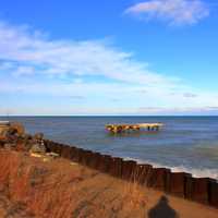 Lake shoreline landscape at Illinois Beach State Park, Illinois