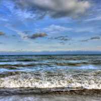 Waves of Lake Michigan at Illinois Beach State Park, Illinois